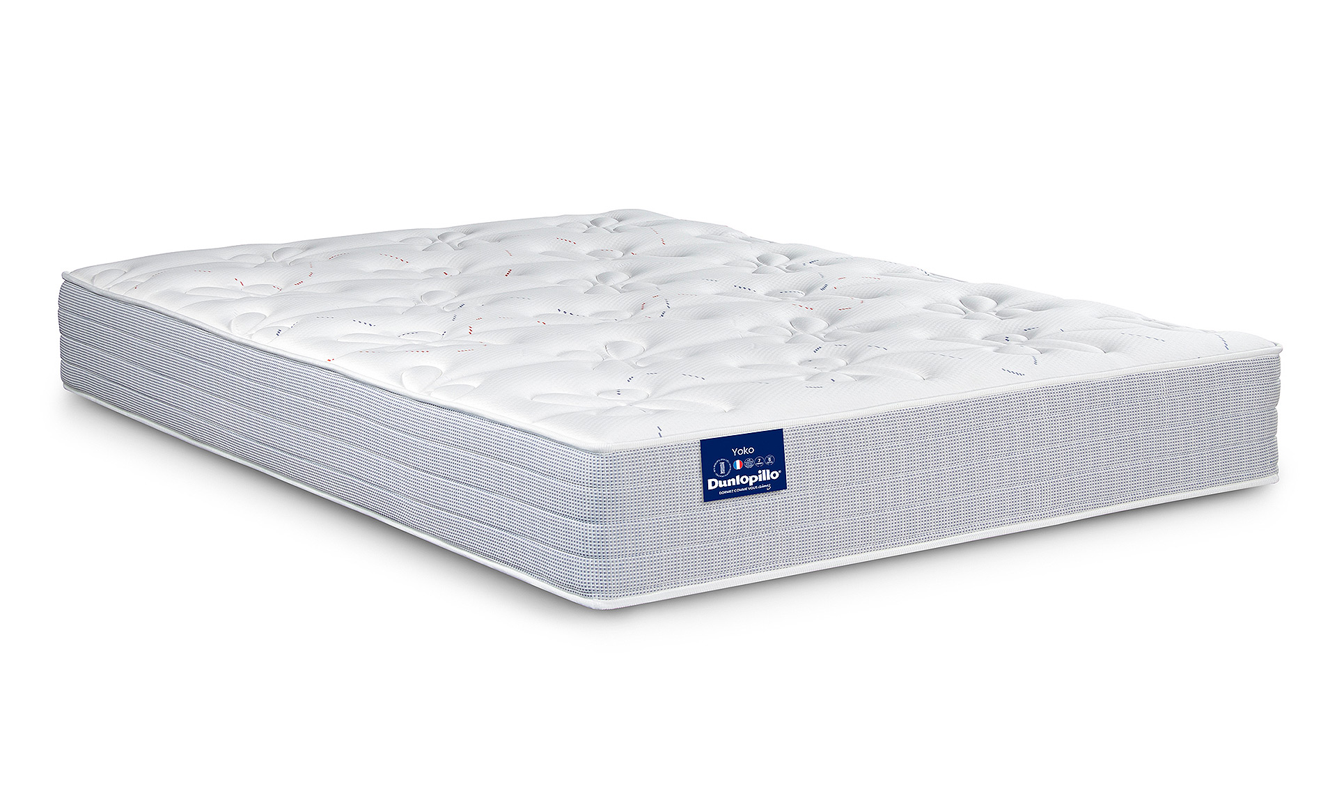 Un matelas composer de mousse polyuréthane haute résilience et de 828 ressorts ensachés. 7 zones de confort.